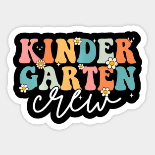 First Day Of Kindergarten  Groovy Back To School Teacher Sticker